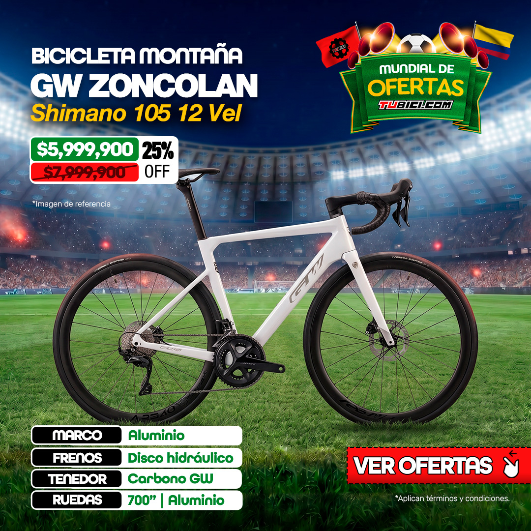 BICICLETA RUTA GW ZONCOLAN RIN700 12VEL - SHIMANO 105