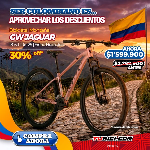 BICICLETA MTB GW JAGUAR RIN29 SHIMANO CUES 2x9VEL- HIDRÁULICO