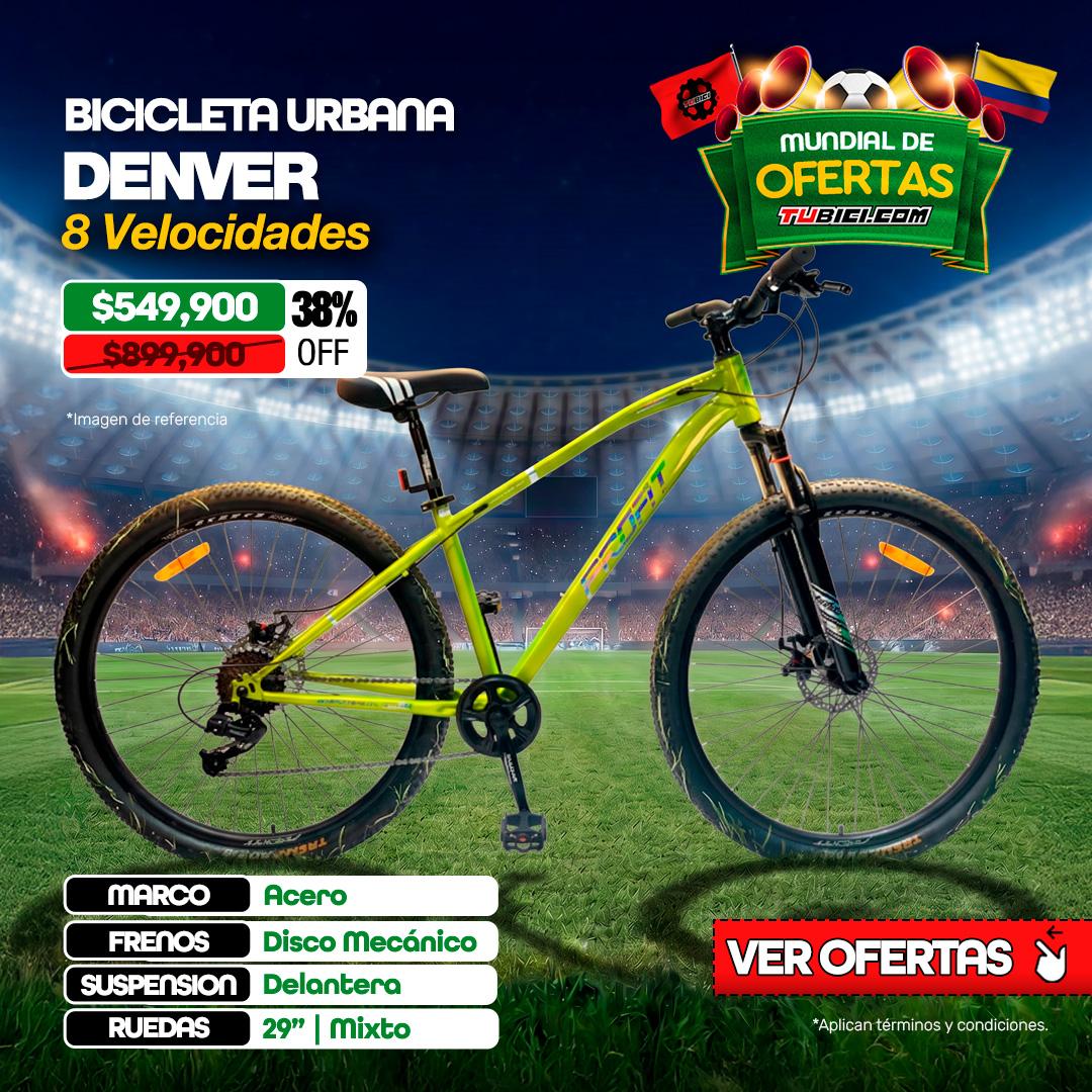 BICICLETA URBANA PROFIT DENVER RIN29 - 8VEL ACERO