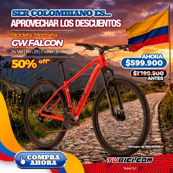BICICLETA MTB GW FALCON RIN29 - 24VEL ALUMINIO
