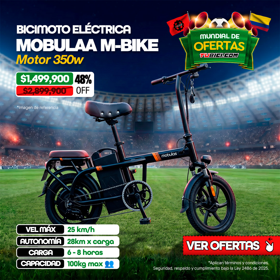 BICICLETA ELECTRICA MOBULAA MIBIKE MOTOR 350W - PLEGABLE