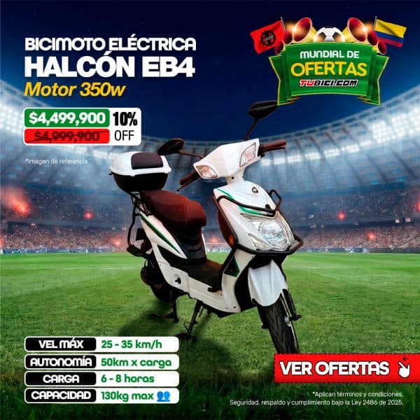 BICICMOTO ELÉCTRICA HALCÓN EB4 - BATERÍA PLOMO FIJA