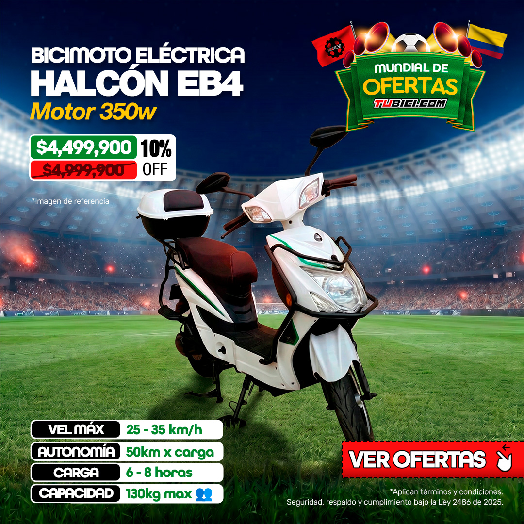 BICICMOTO ELÉCTRICA HALCÓN EB4 - BATERÍA PLOMO FIJA
