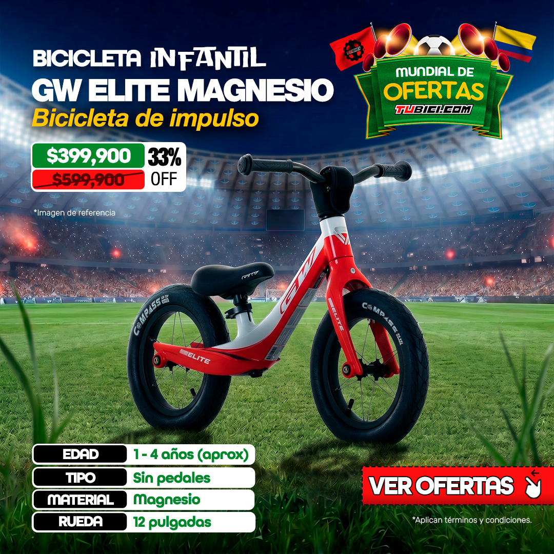 BICICLETA PUSHBIKE GW ELITE MAGNESIO RIN12 IMPULSO