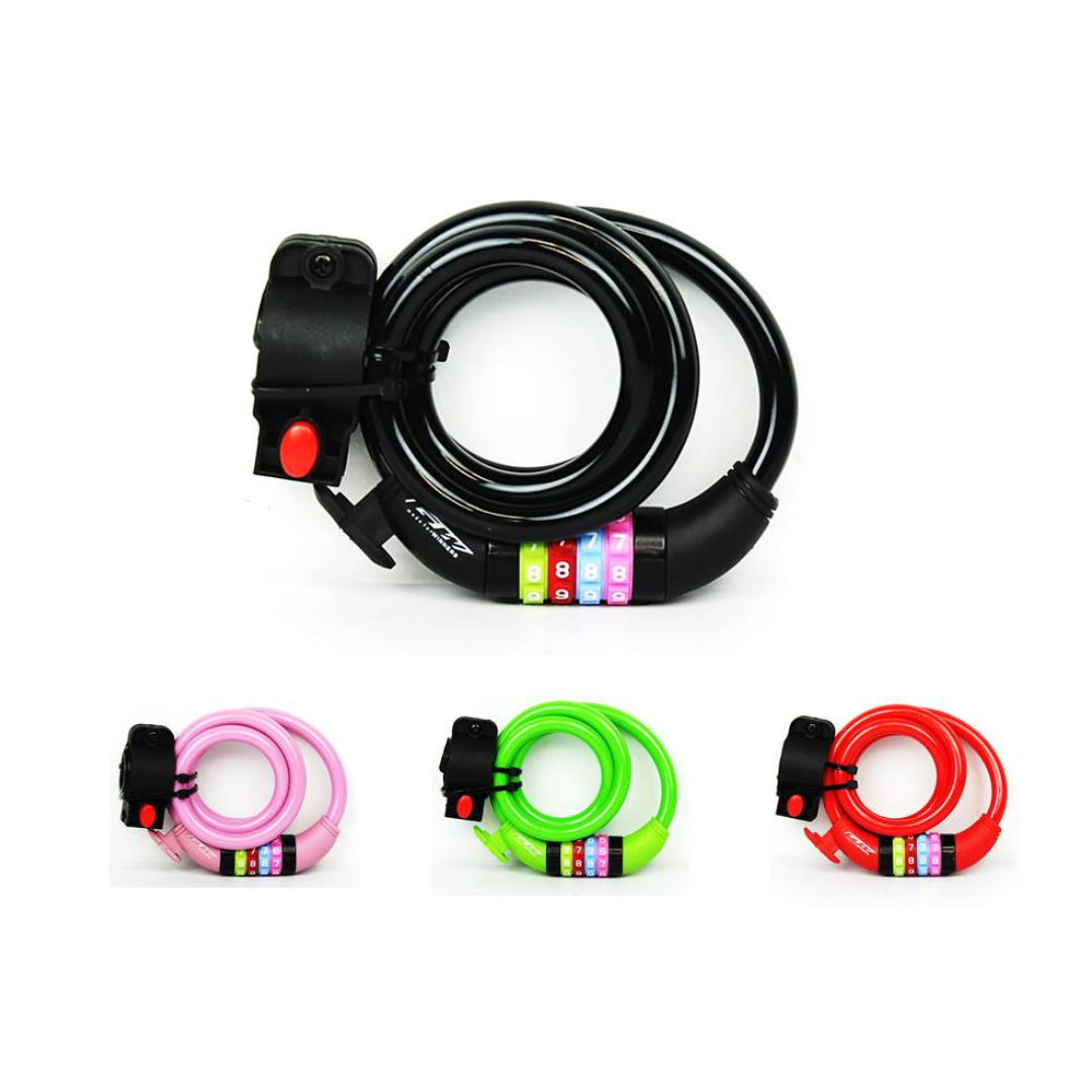 CANDADO GW DE CABLE ESPIRAL DE CLAVE 12X1000MM TY523-3 - ACERO